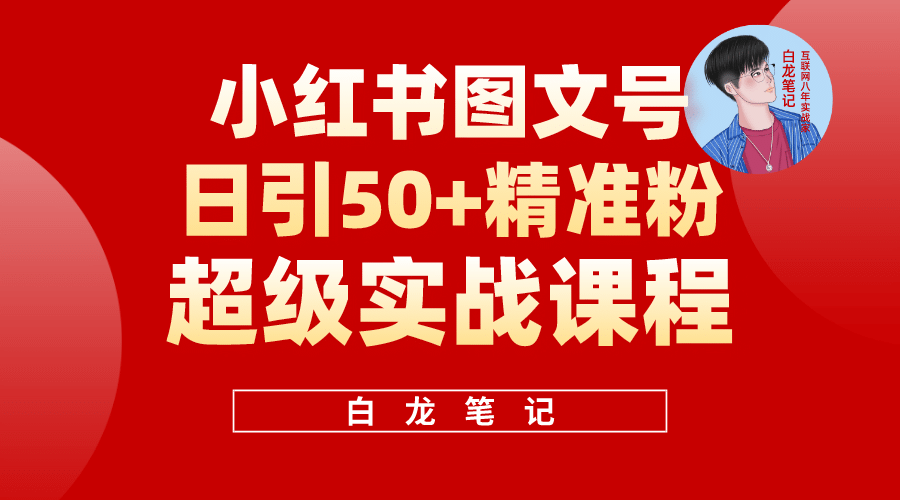 项目-小红书图文号日引50 精准流量，超级实战的小红书引流课，非常适合新手骑士资源网(1)