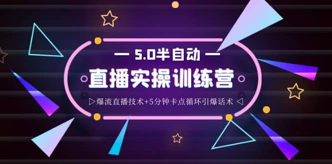 项目-蚂蚁·5.0半自动直播2345打法，半自动爆流直播技术 5分钟卡点循环引爆话术骑士资源网(1)