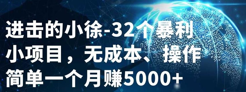 项目-32个小项目，无成本、操作简单骑士资源网(1)