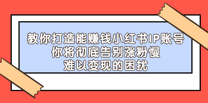 项目-教你打造能赚钱小红书IP账号，了解透彻小红书的真正玩法骑士资源网(1)