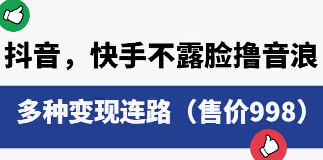 项目-抖音，快手不露脸撸音浪项目，多种变现连路（售价998）骑士资源网(1)