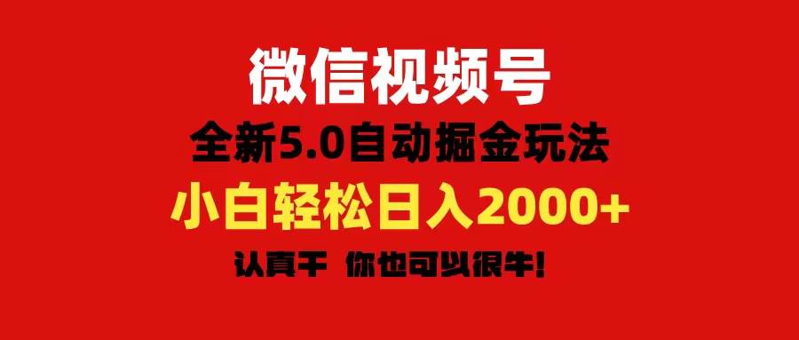 项目-微信视频号变现，5.0全新自动掘金玩法，日入利润2000+有手就行骑士资源网(1)