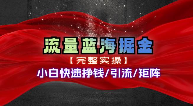 项目-热门赛道掘金_小白快速入局挣钱，可矩阵【完整实操】骑士资源网(1)