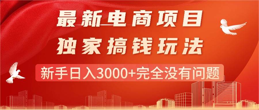 项目-最新电商项目-搞钱玩法，新手日入3000+完全没有问题骑士资源网(1)