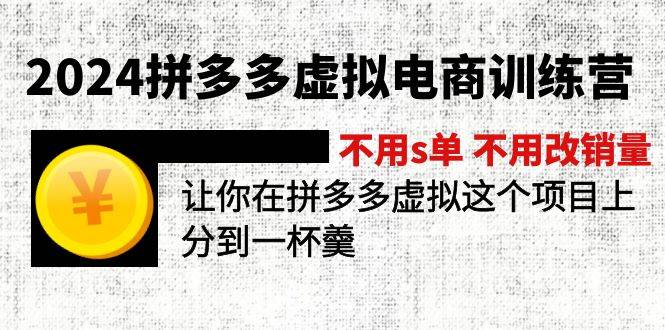 项目-2024拼多多虚拟电商训练营 不用s单 不用改销量  在拼多多虚拟上分到一杯羹骑士资源网(1)