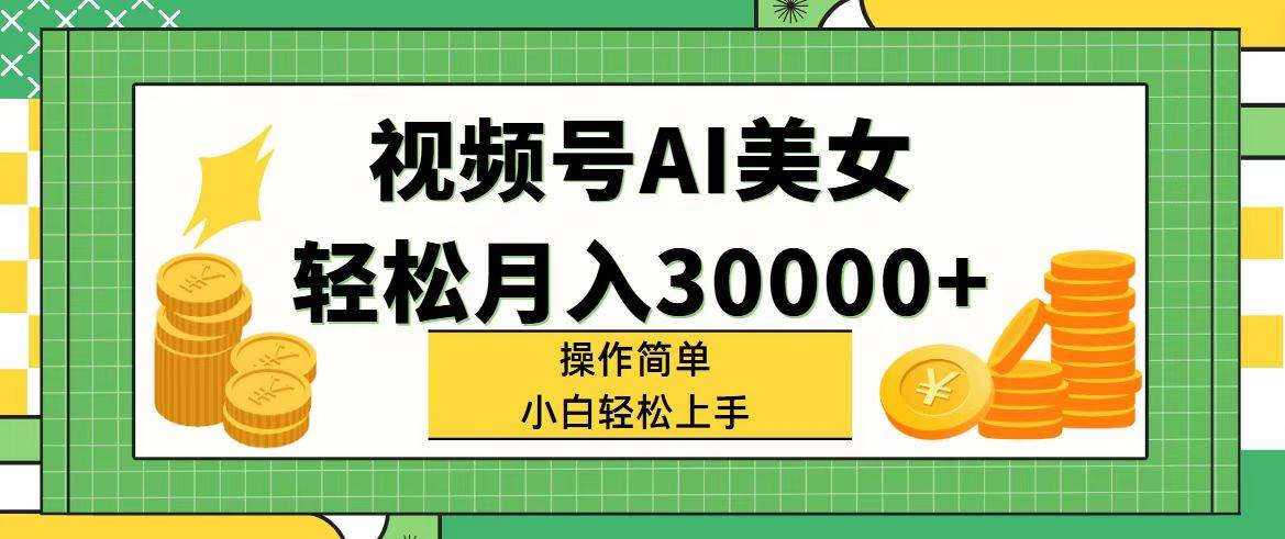 项目-视频号AI美女，轻松月入30000+,操作简单小白也能轻松上手骑士资源网(1)