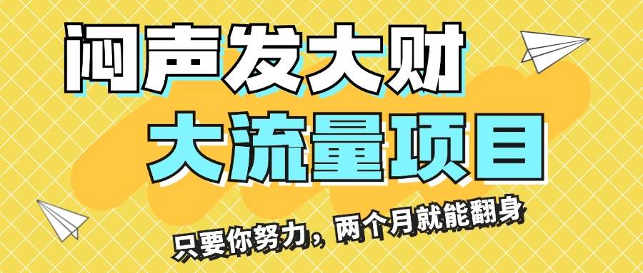 项目-闷声发大财，大流量项目，月收益过3万，只要你努力，两个月就能翻身骑士资源网(1)